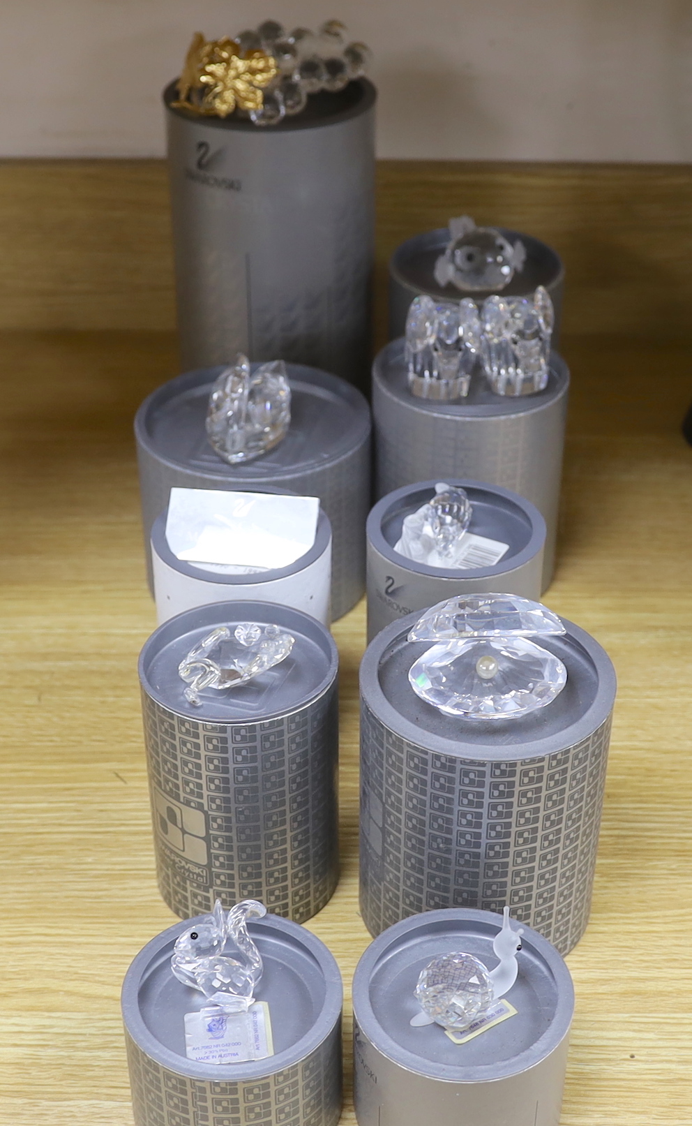 Ten Swarovski Crystal creature’s, boxed